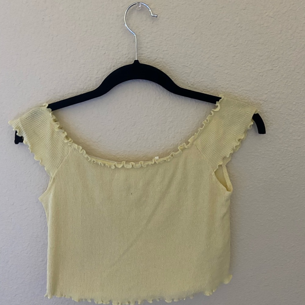 Light yellow crop top